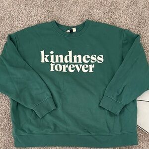 Green 'Kindness Forever' Men's Sweatshirt